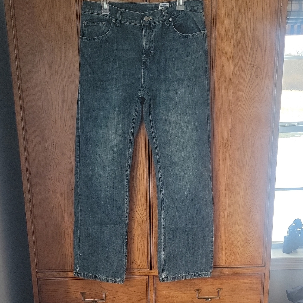 Berne Women's Classic Flannel Lined Blue Jeans Size 12 Tall Distressed